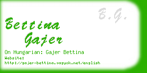 bettina gajer business card